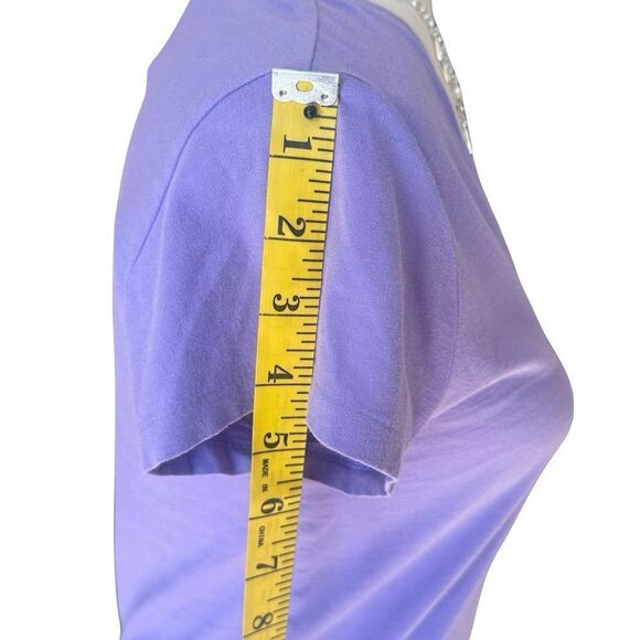 Calvin Klein Performance Quick Dry V-Neck Short Sleeve Top Purple Large - Picture 5 of 8